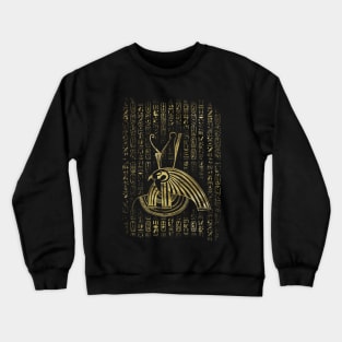 Golden Horus  with Egyptian hieroglyphs Crewneck Sweatshirt